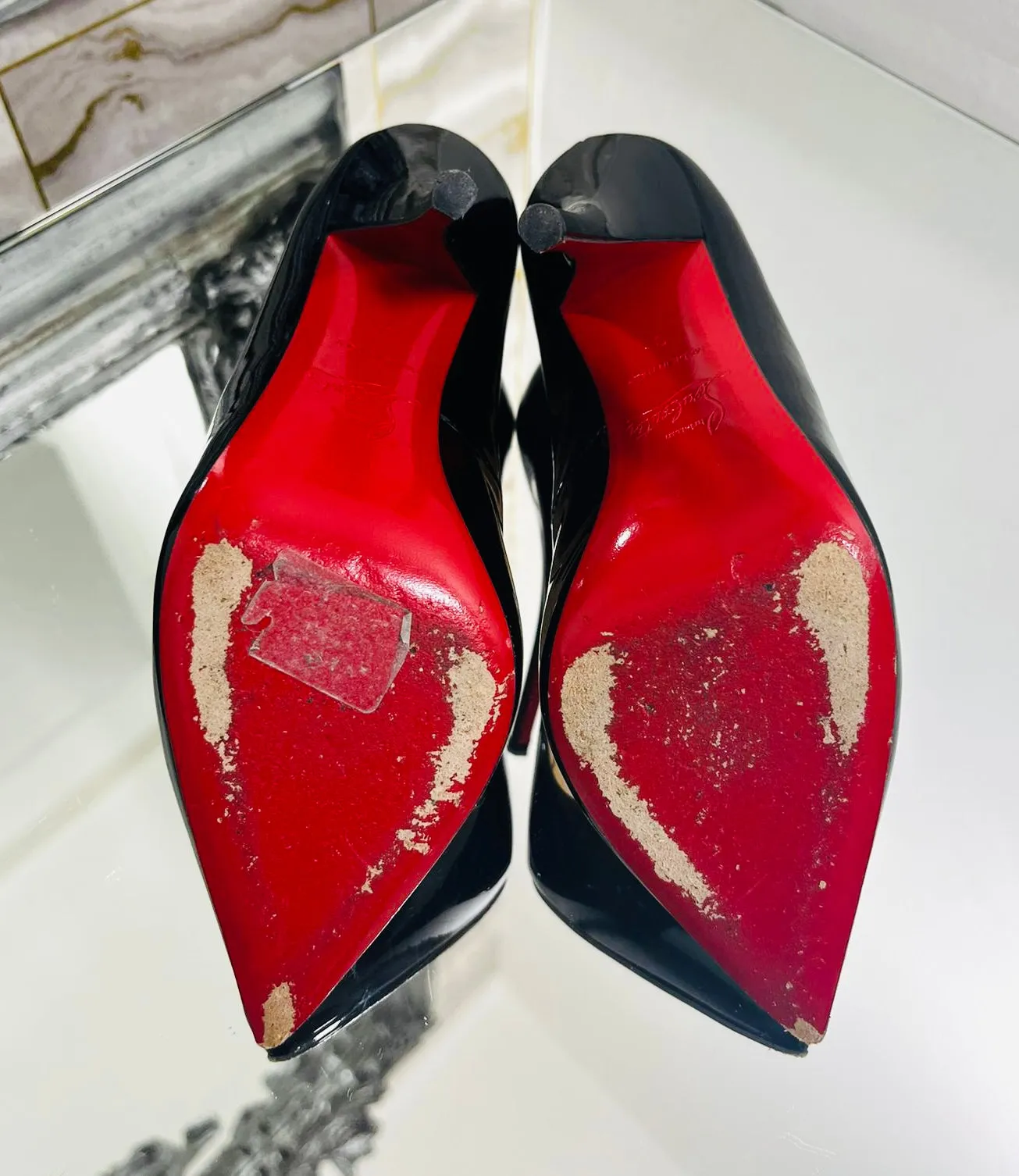 Christian Louboutin 100 Patent Leather Heels. Size 35