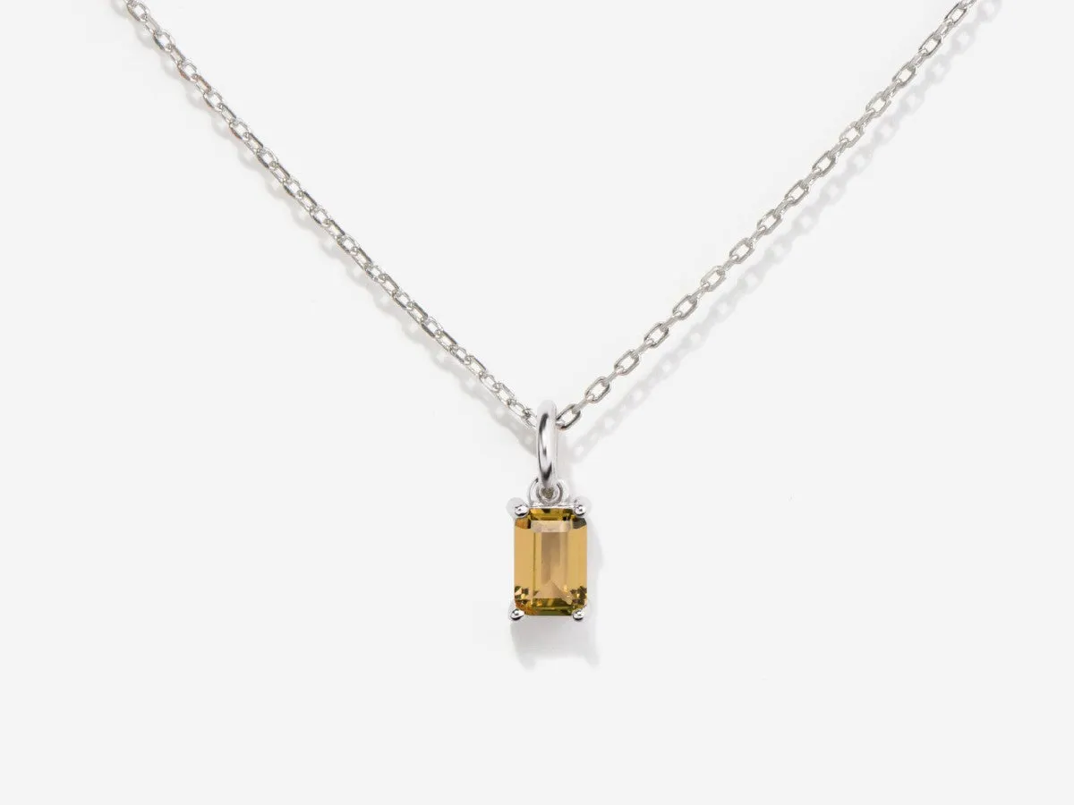 Citrine Silver Charm