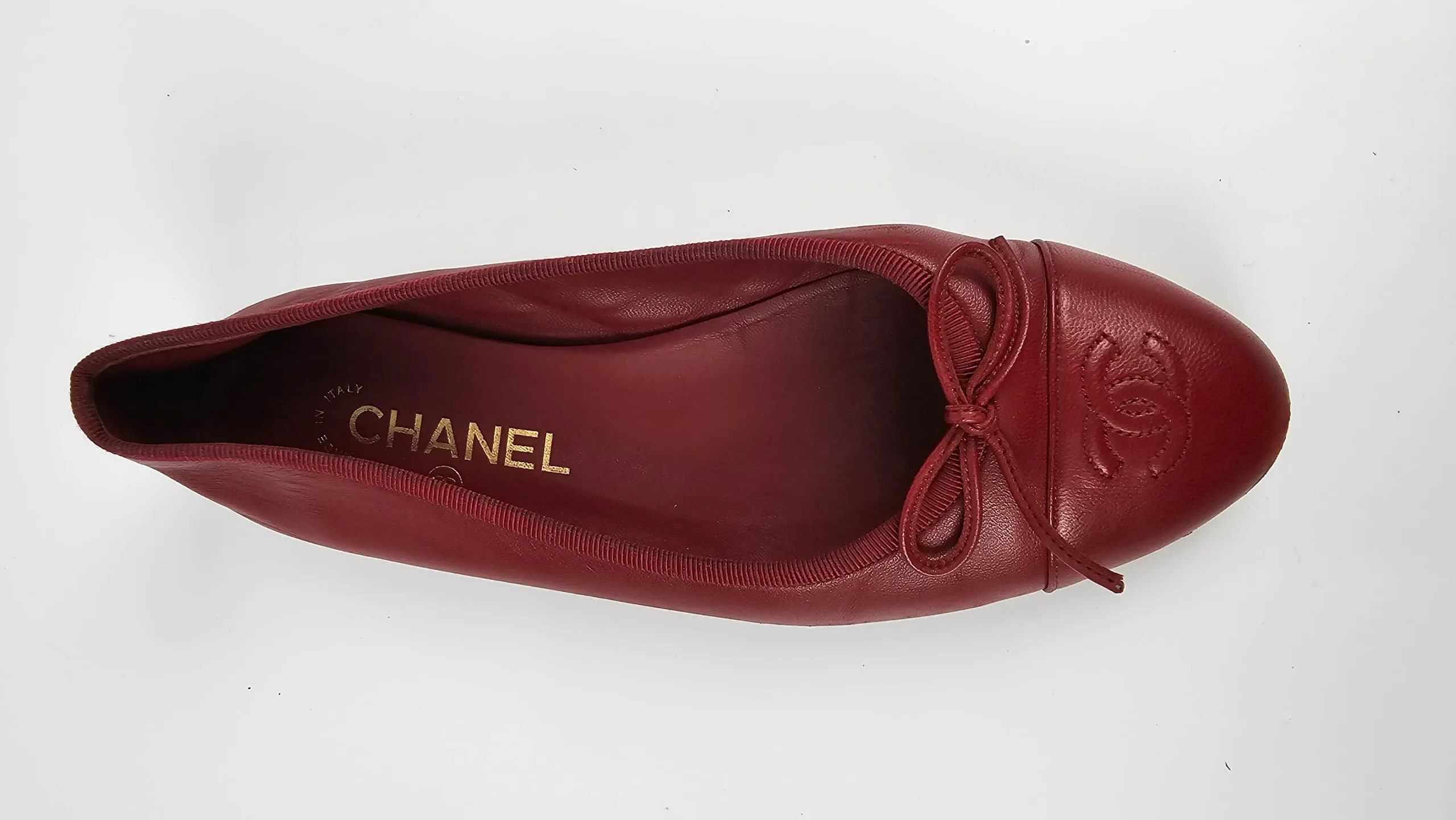 Classic Ballerina Flats in Burgundy Red