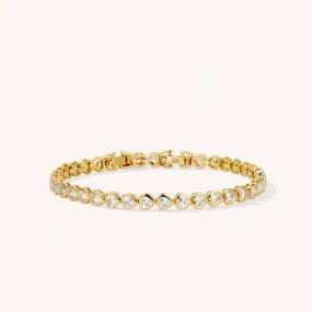 Classic Heart Crystal Tennis Bracelet