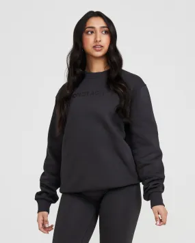 Classic Lounge Oversized Crew Neck | Coal