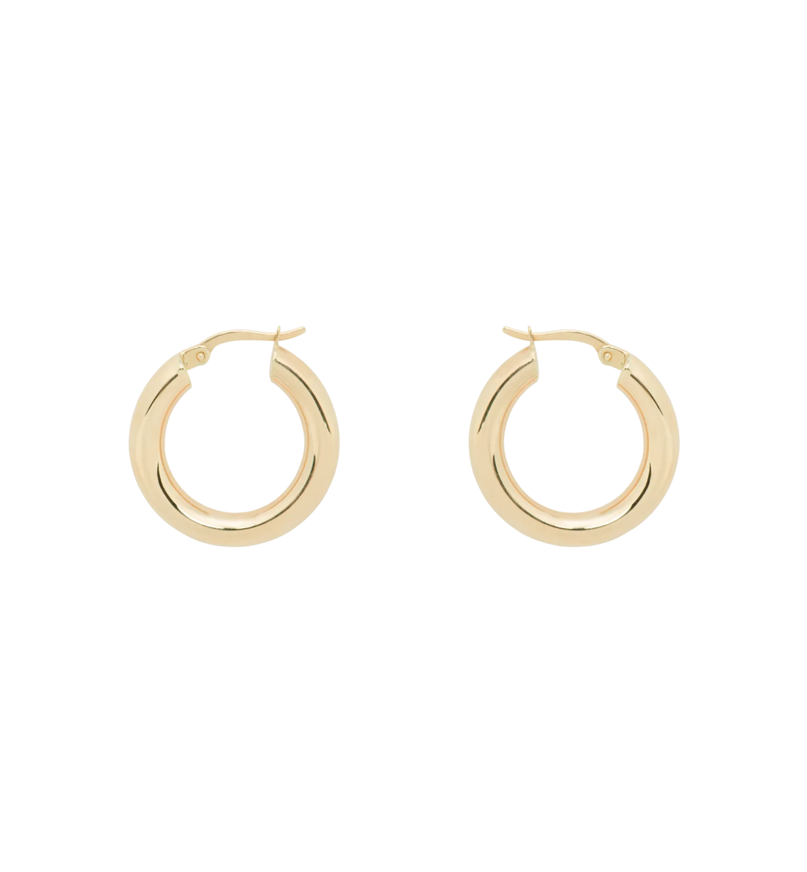 Classic Round Hoop Earrings (S) 14K