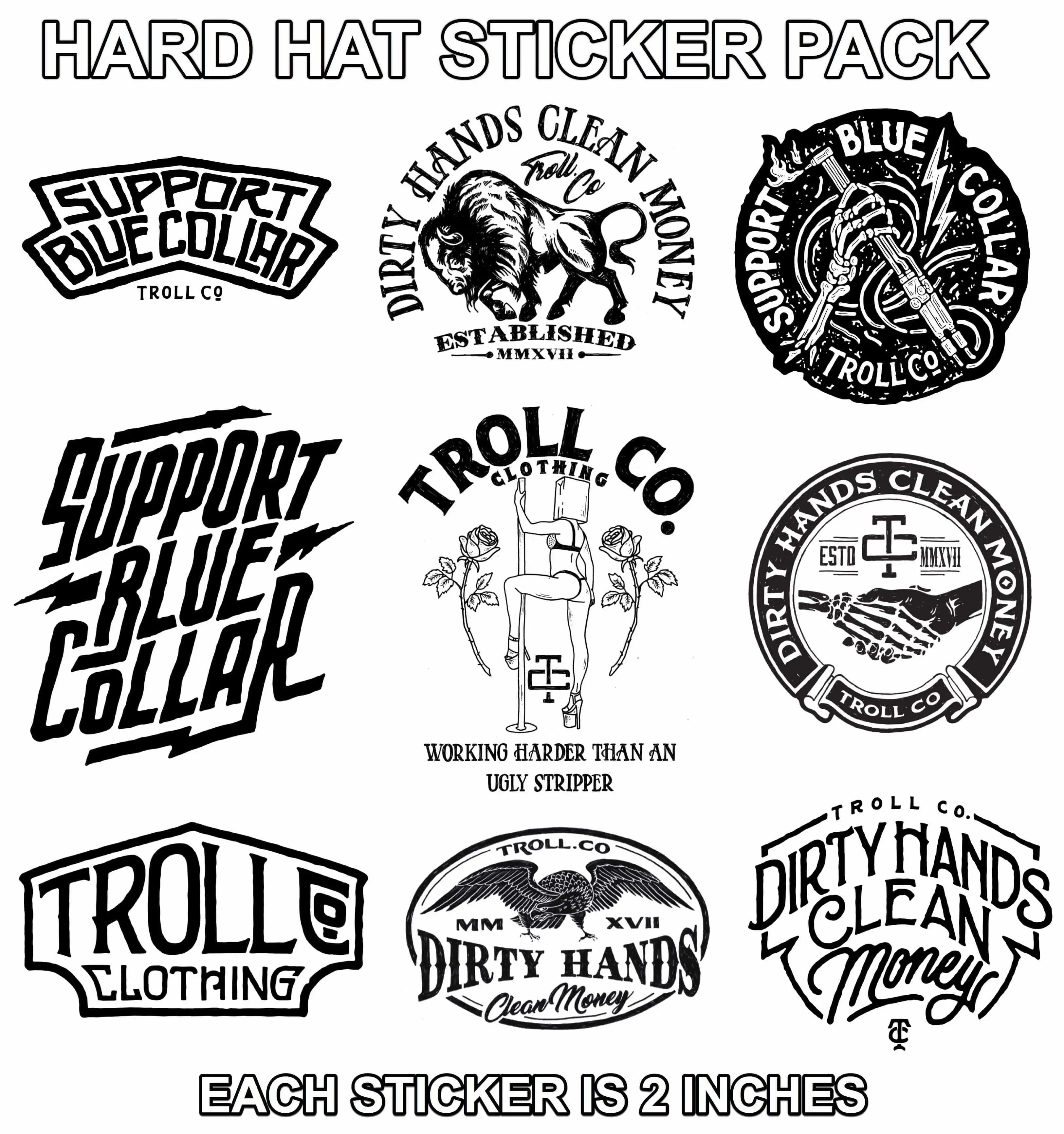 Clear Throwback (Hard Hat Sticker Pack)