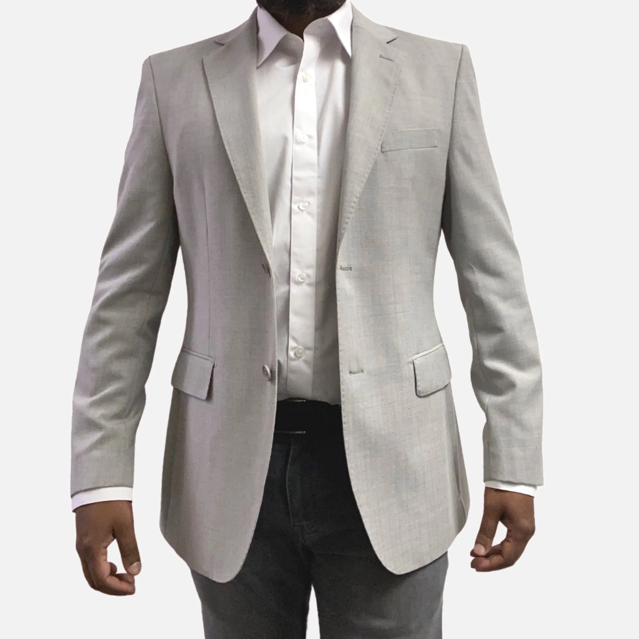 Clearance - Men's Platinum Color Blazer - Classic fit, Single Breasted