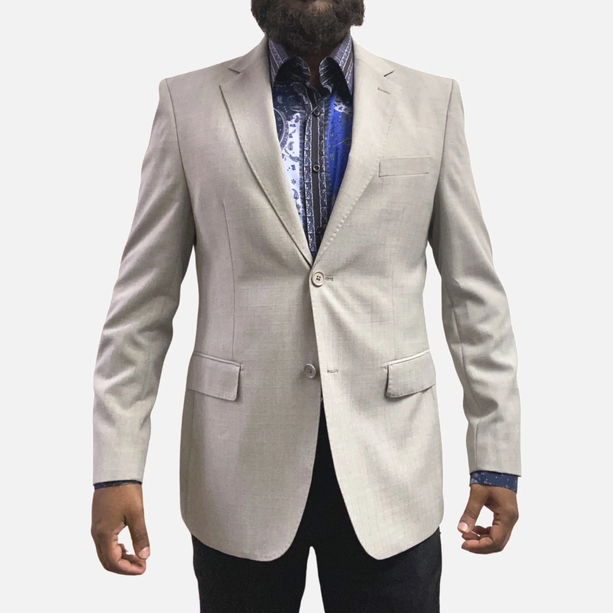 Clearance - Men's Platinum Color Blazer - Classic fit, Single Breasted