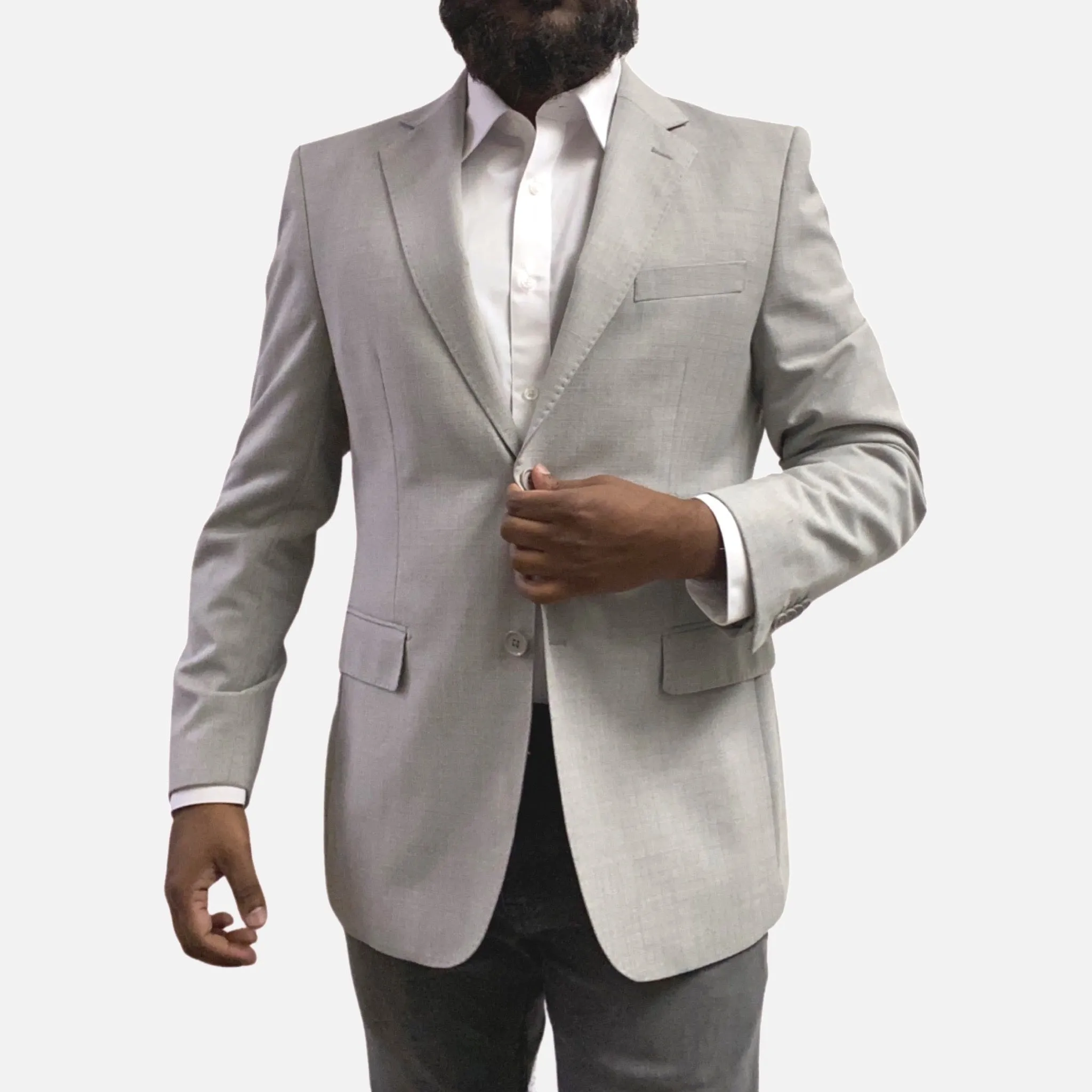 Clearance - Men's Platinum Color Blazer - Classic fit, Single Breasted