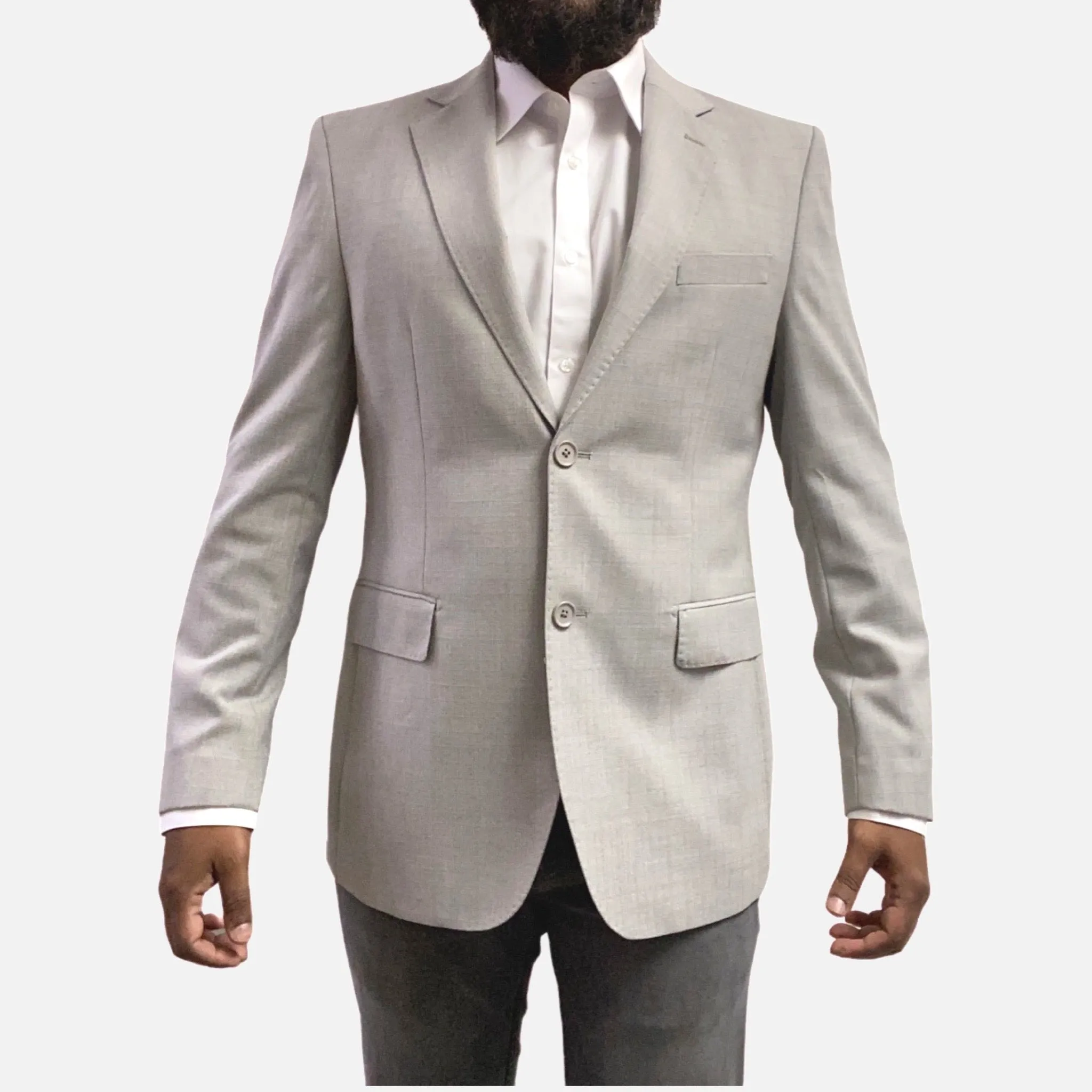 Clearance - Men's Platinum Color Blazer - Classic fit, Single Breasted