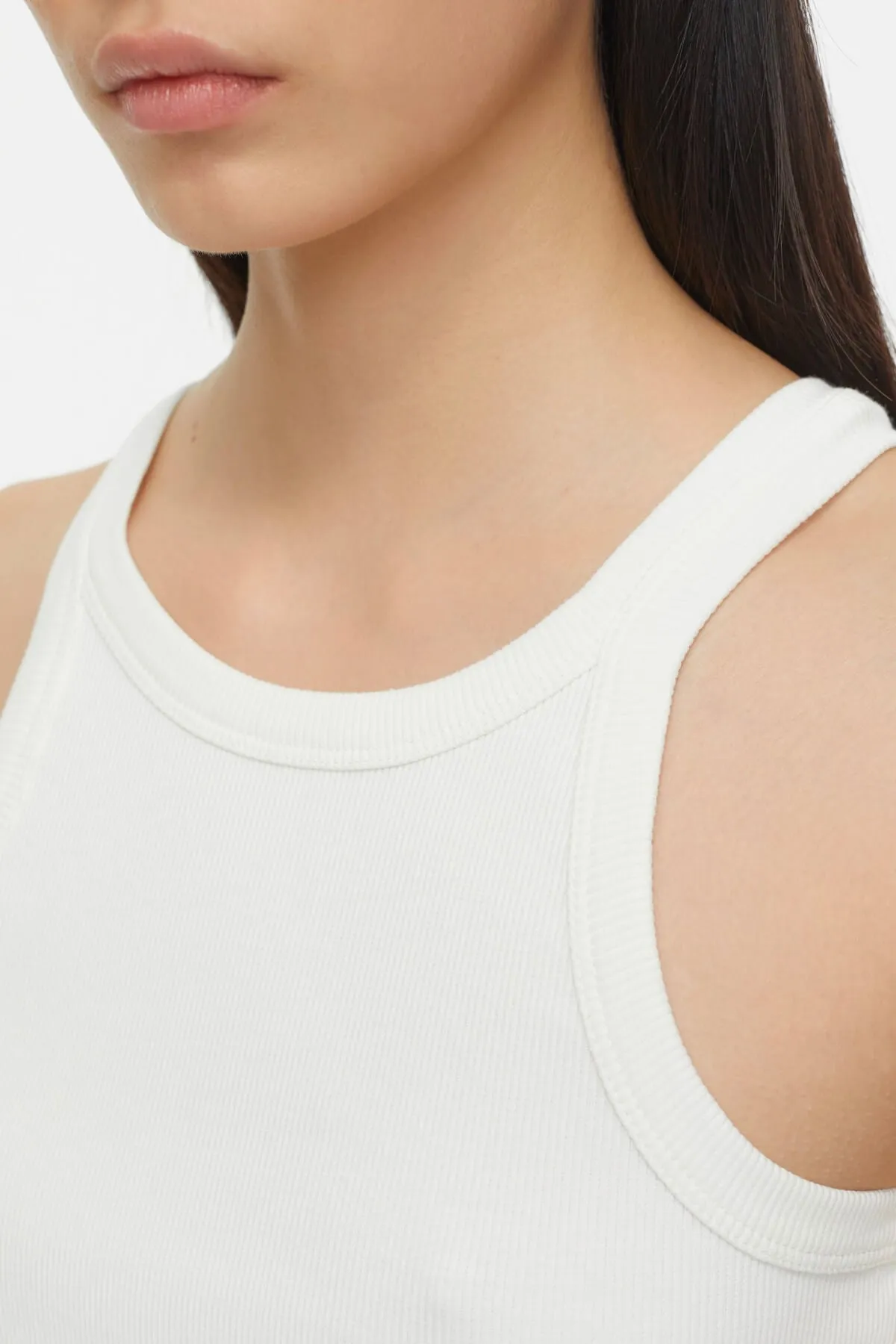 Closed Racer Top - Ivory