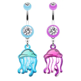 Colour Pop Jellyfish Navel Ring