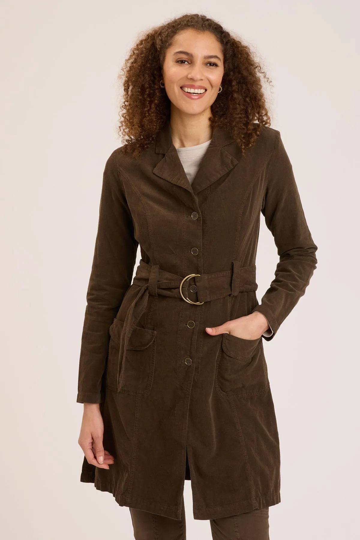 Cord Belted Trench