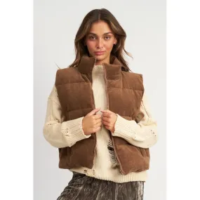 CORDUROY PUFFER VEST