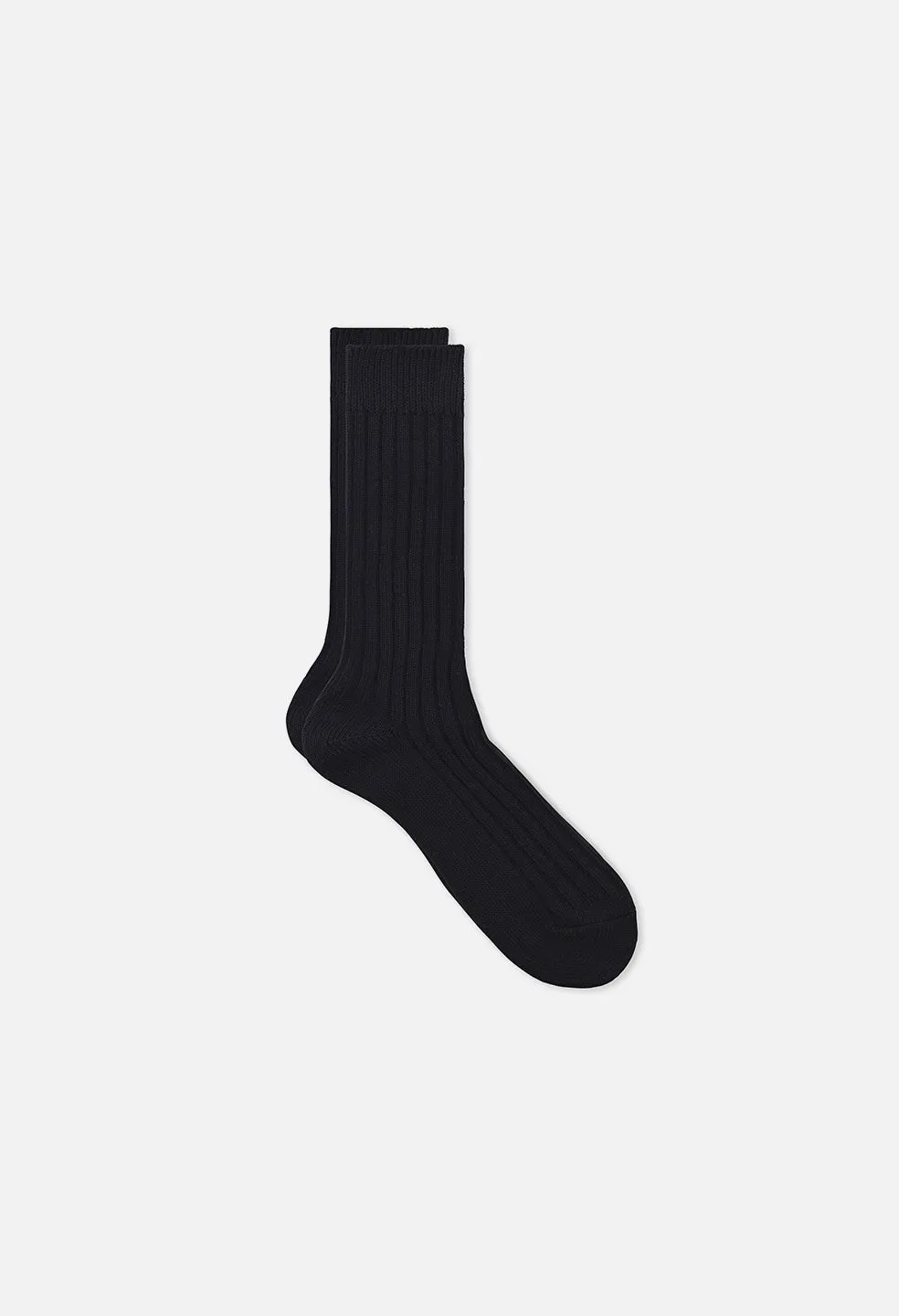 Cotton Crew Socks / Black