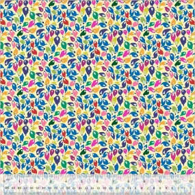 Cotton Fabric SUMMER LEAVES MACADAMIA from BOTANICA Collection, Windham Fabrics, 54017-5