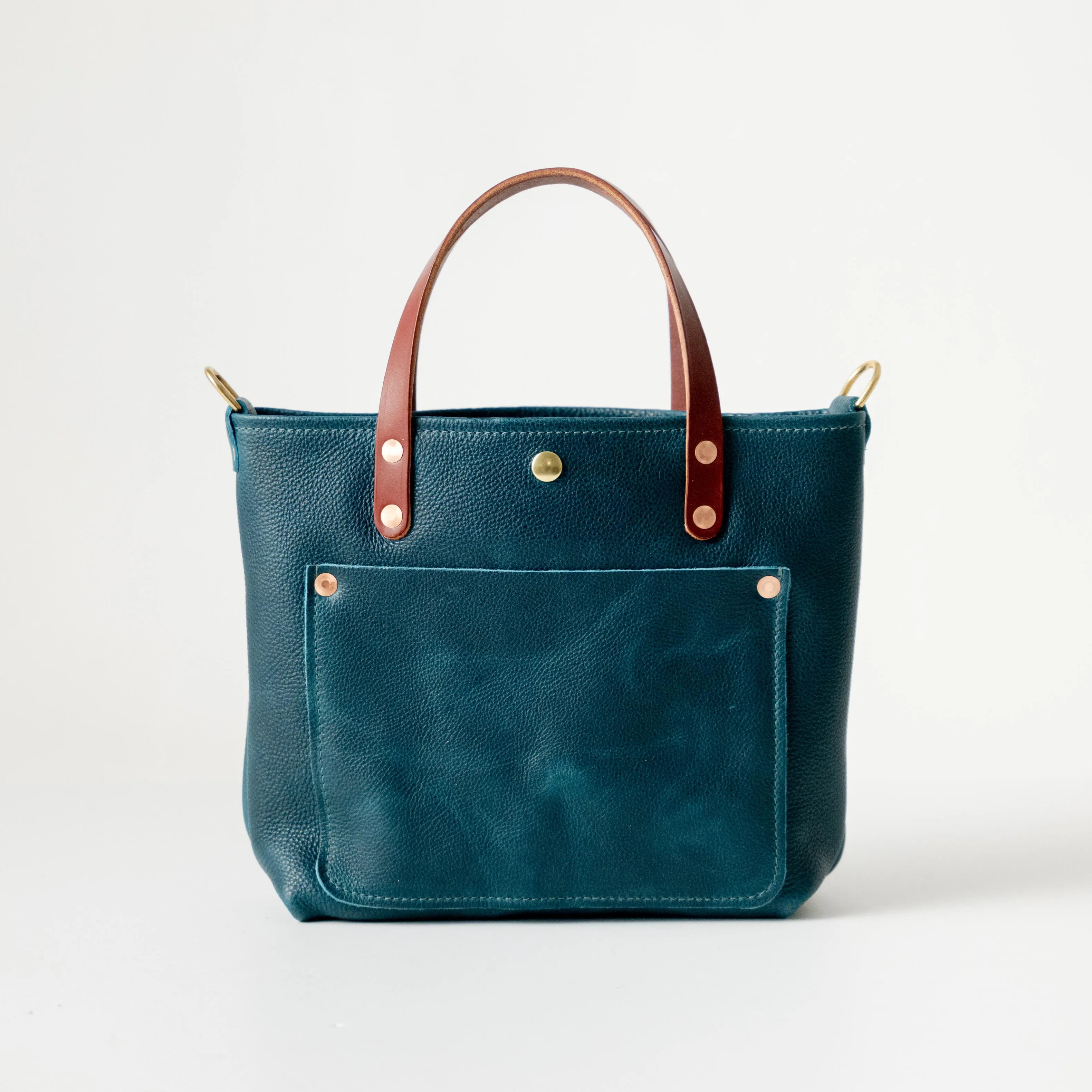 Dark Teal Bulldog Mini Travel Tote