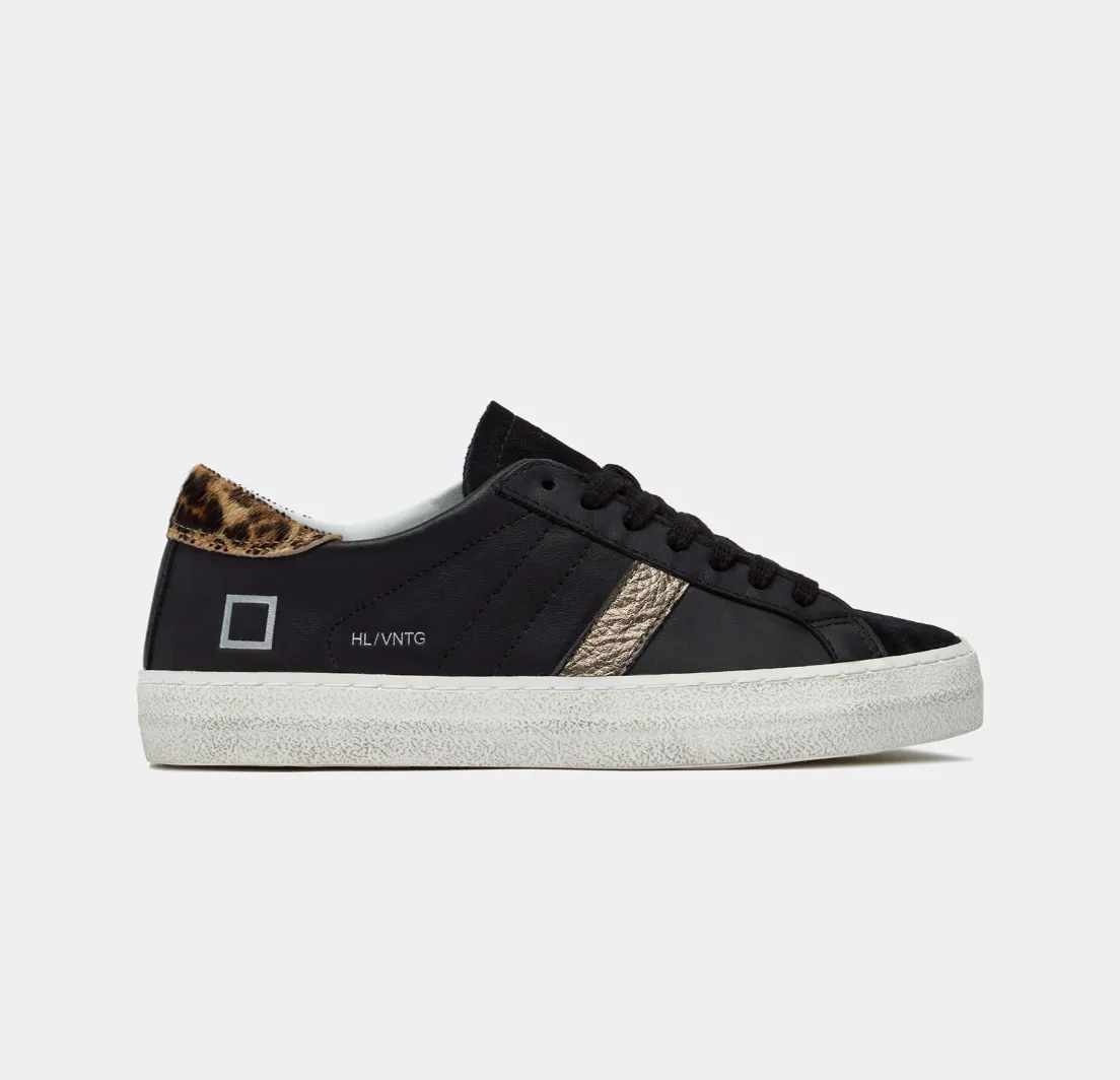 D.A.T.E Hill Low Vintage Black Sneakers