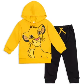 Disney Lion King Simba Fleece Pullover Hoodie and Pants Outfit Set