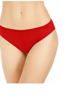 DKNY Women's Solid Hipster Bikini Bottoms, Lychee Red, XS