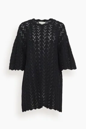 Doni Short Sleeve Dress in Black