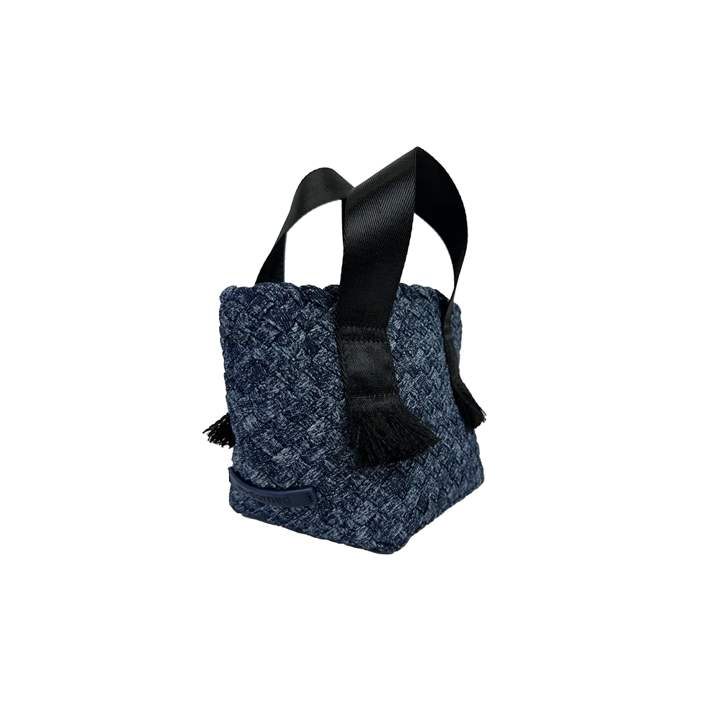 Dora Small Woven Denim Tote w/ Crossbody Strap