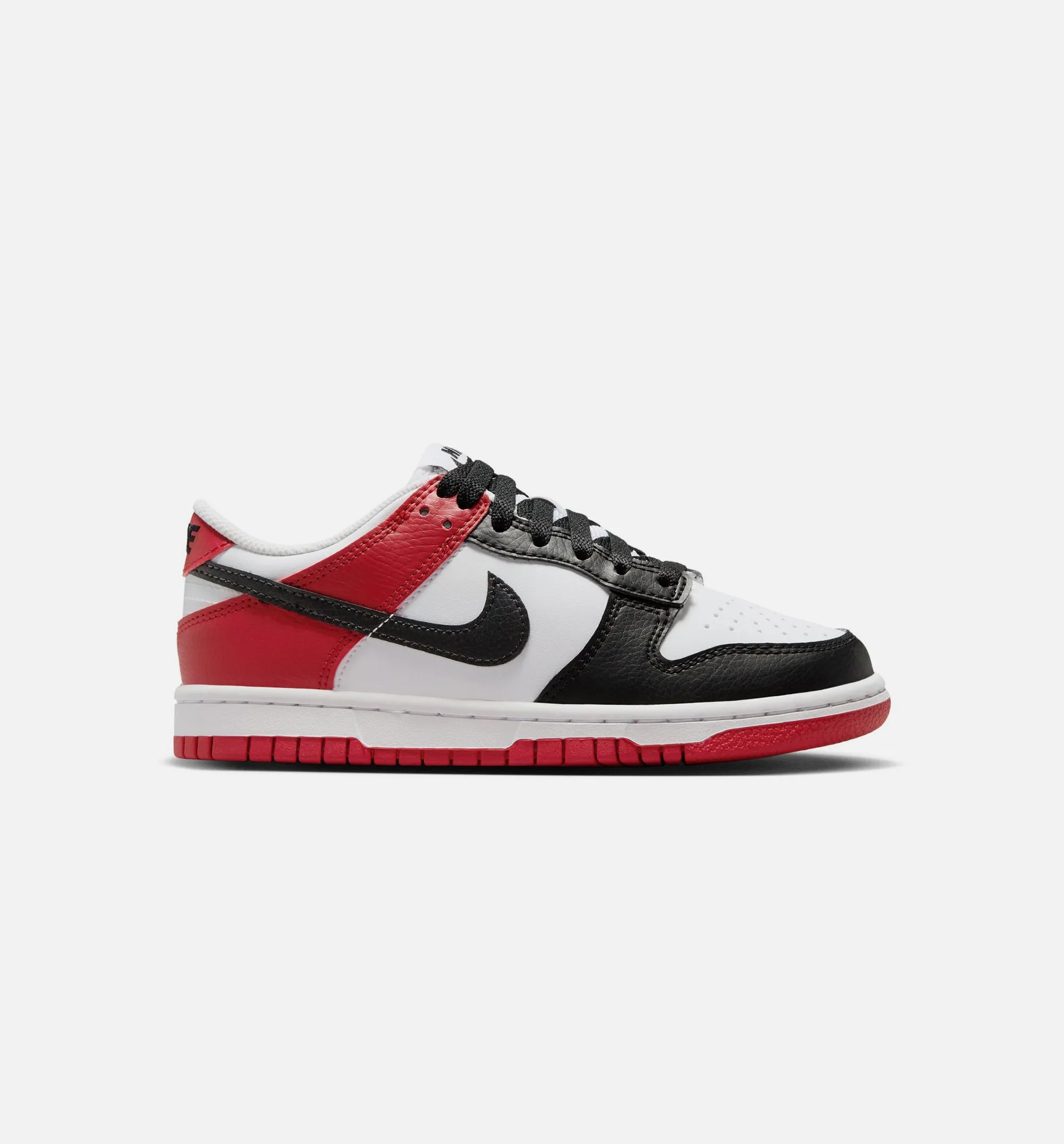 Dunk Low Grade School Lifestyle Shoe - Black/Gym Red/White