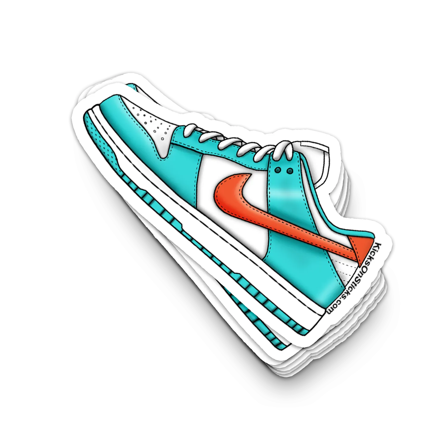 Dunk Low "Miami Dolphins" Sneaker Sticker