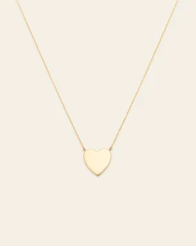 Engravable Heart Necklace - Gold Vermeil