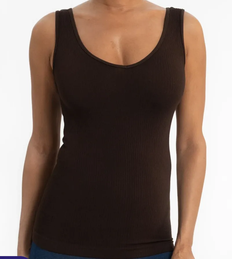 #ET1503 RIBBED V-NECK/SCOOP