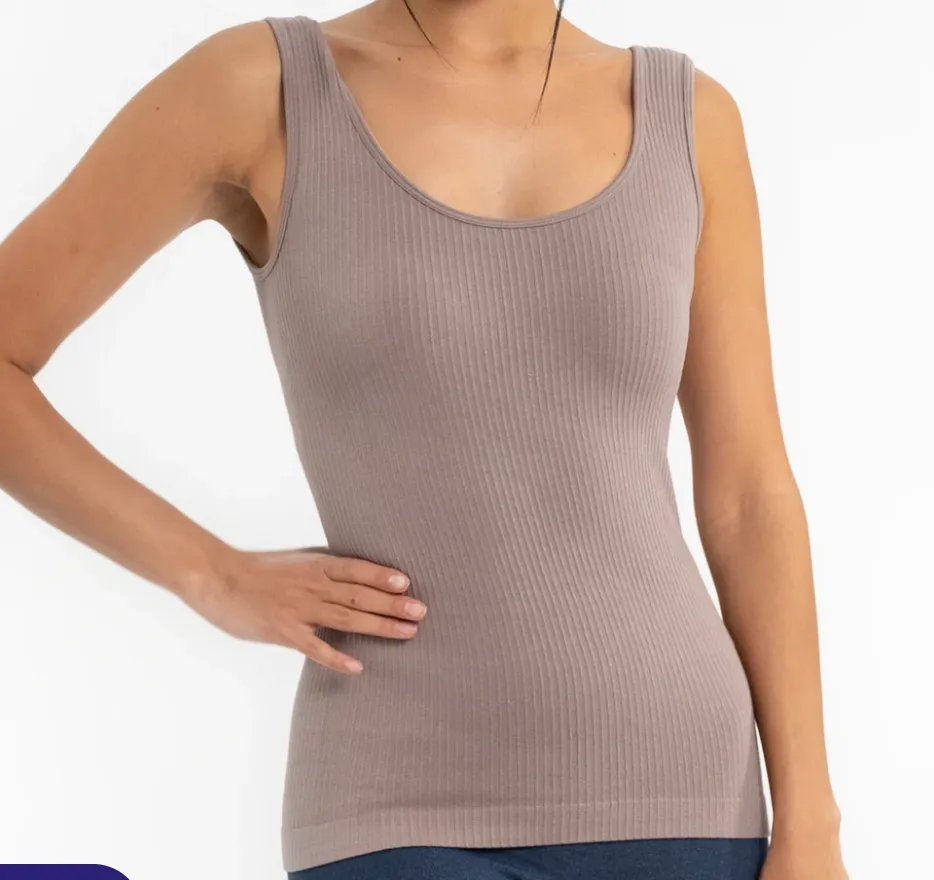 #ET1503 RIBBED V-NECK/SCOOP