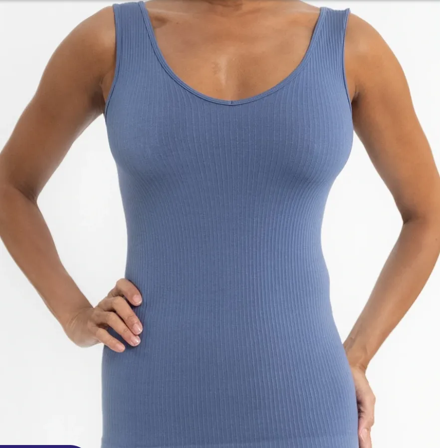 #ET1503 RIBBED V-NECK/SCOOP