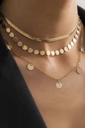 Fashion  Simplicity Solid Split Joint Necklaces