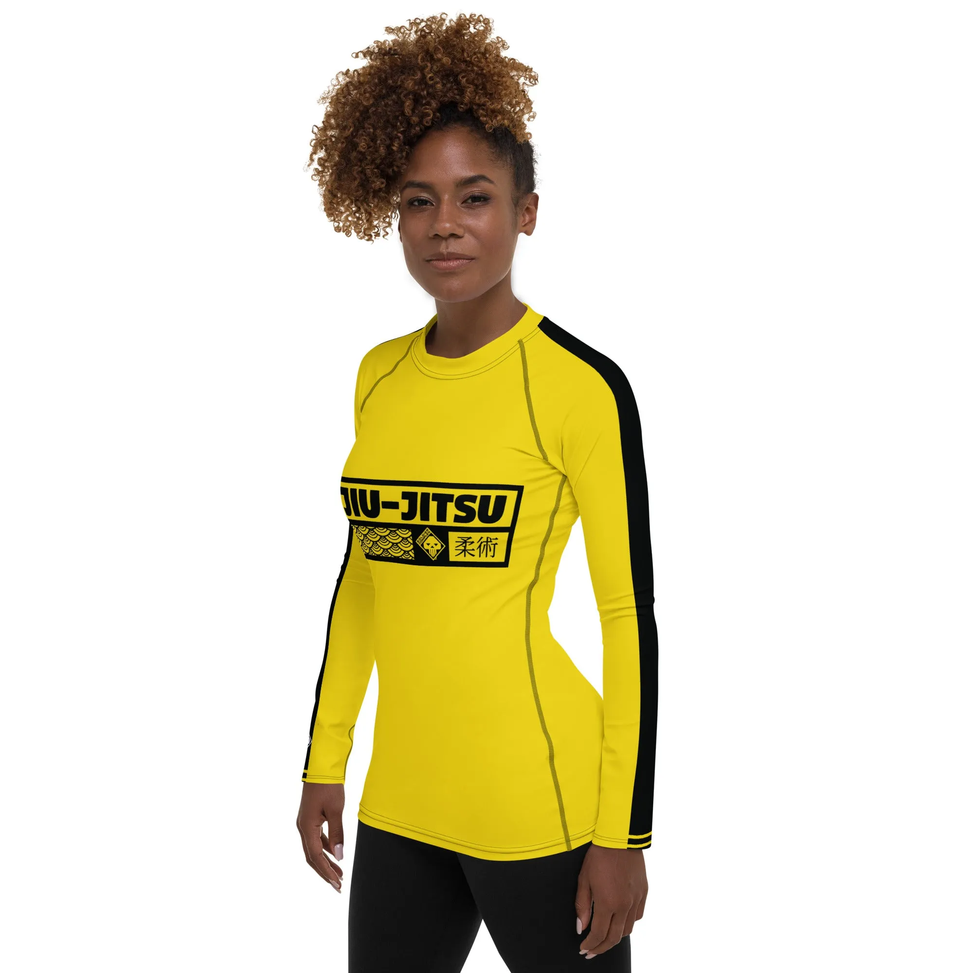 Fierce Femme Fatale: Women's Long Sleeve Kill Bill Bruce Lee BJJ Rash Guard - Jiu-Jitsu 028