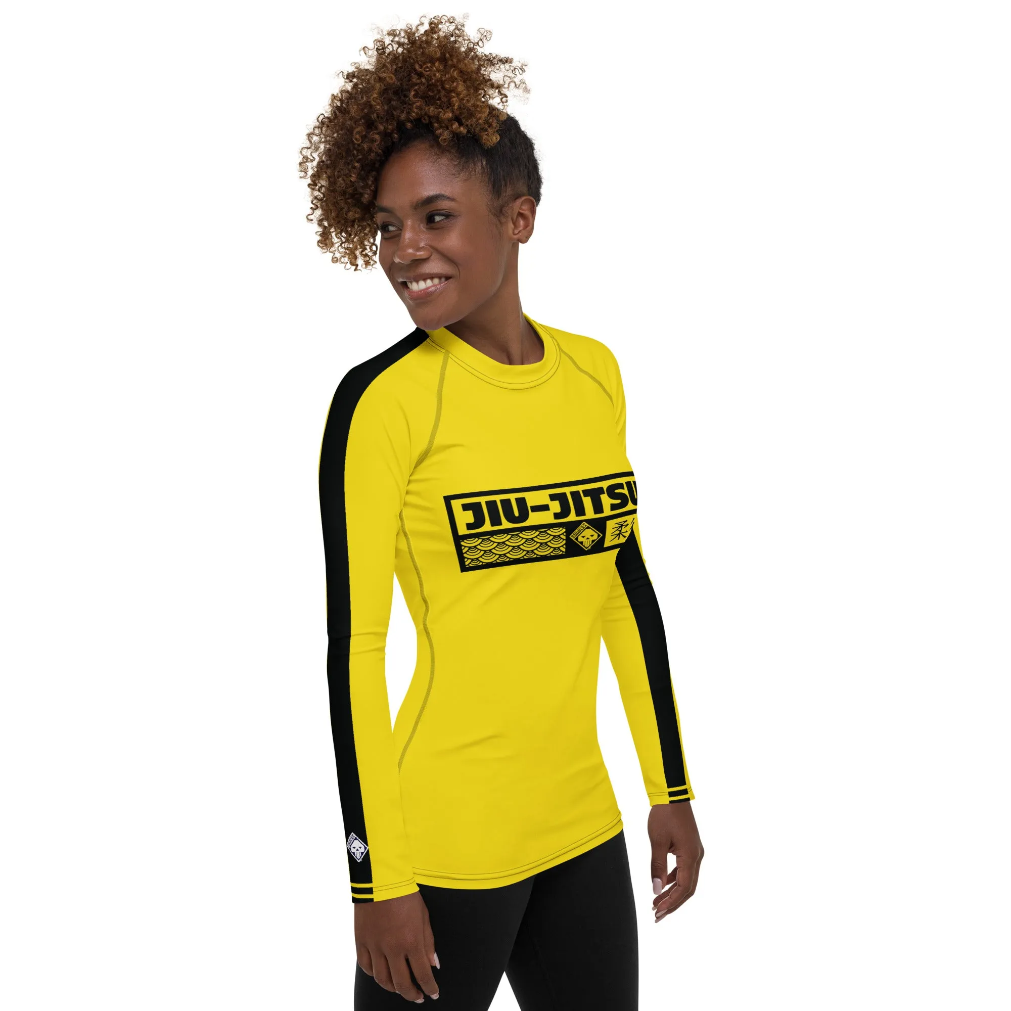 Fierce Femme Fatale: Women's Long Sleeve Kill Bill Bruce Lee BJJ Rash Guard - Jiu-Jitsu 028