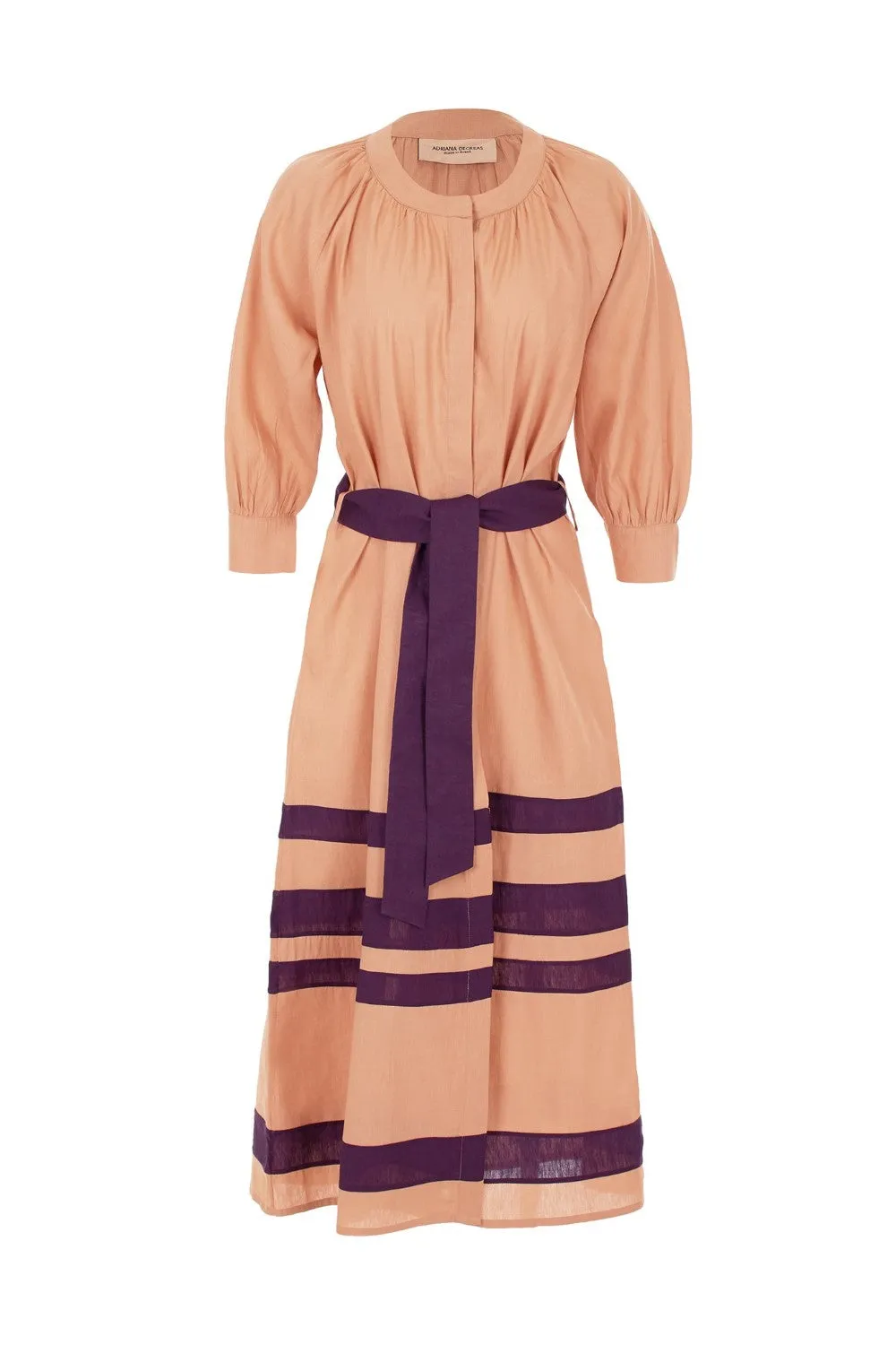 Fig Bicolor Frilled Midi Dress