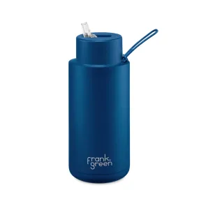 Frank Green - Reusable Straw Bottle 34oz/1L Deep Ocean