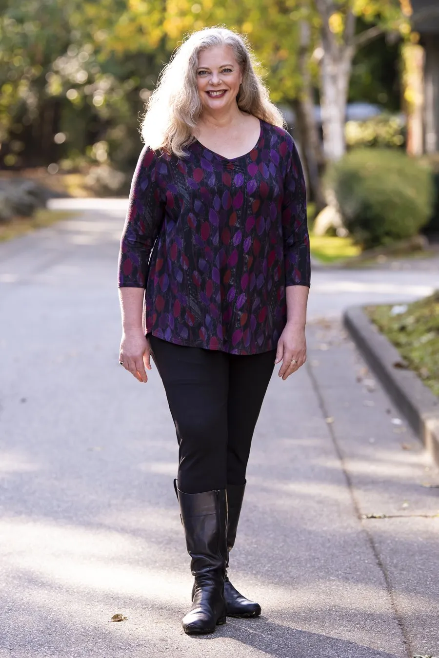 Franny Top, Orchid Leaf, Bamboo - Final Sale