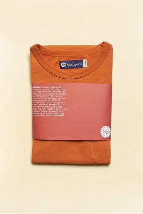 Godspeed Heavyweight Tsuriami 10oz Loopwheel Pocket T-Shirt - Orange