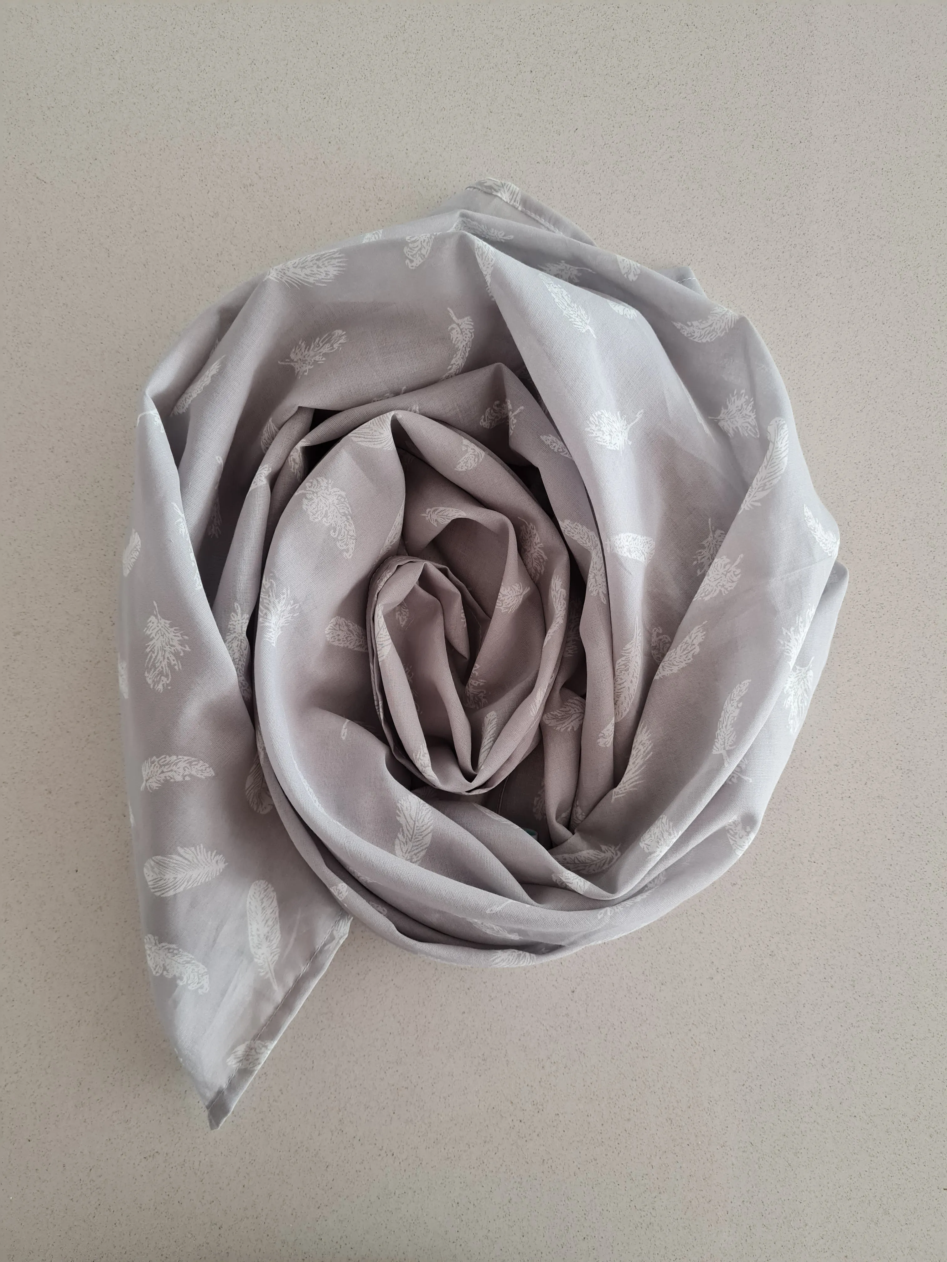 Grey Feather Cotton Muslin Swaddle ( Pre Order - Dispatches in 10 - 12 days)