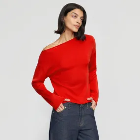 Hachi Tencel-Wool Off-Shoulder Sweater