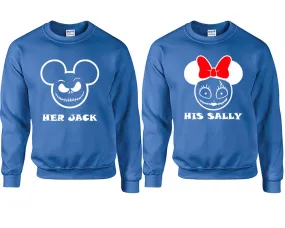 Her Jack His Sally Couple Matching Crewneck Sweater