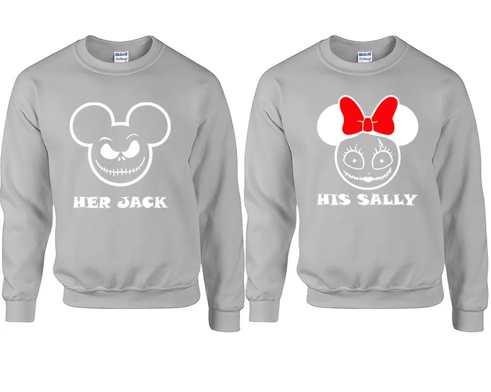 Her Jack His Sally Couple Matching Crewneck Sweater