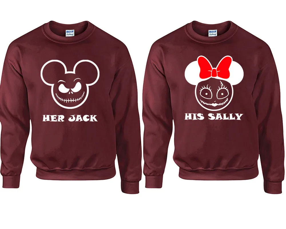 Her Jack His Sally Couple Matching Crewneck Sweater