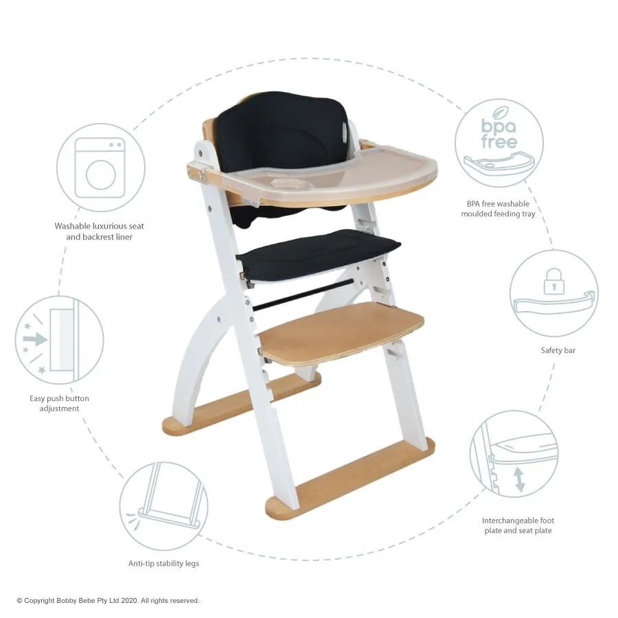 High Chair - Babyhood Kaylula Ava Forever White Beech