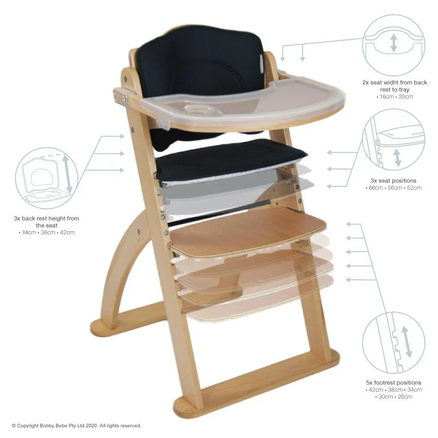 High Chair - Babyhood Kaylula Ava Forever White Beech