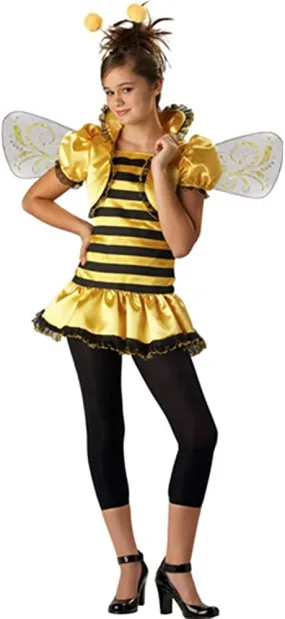 Honey Bee Girls Bumble Bee Kids Costume Medium & Large