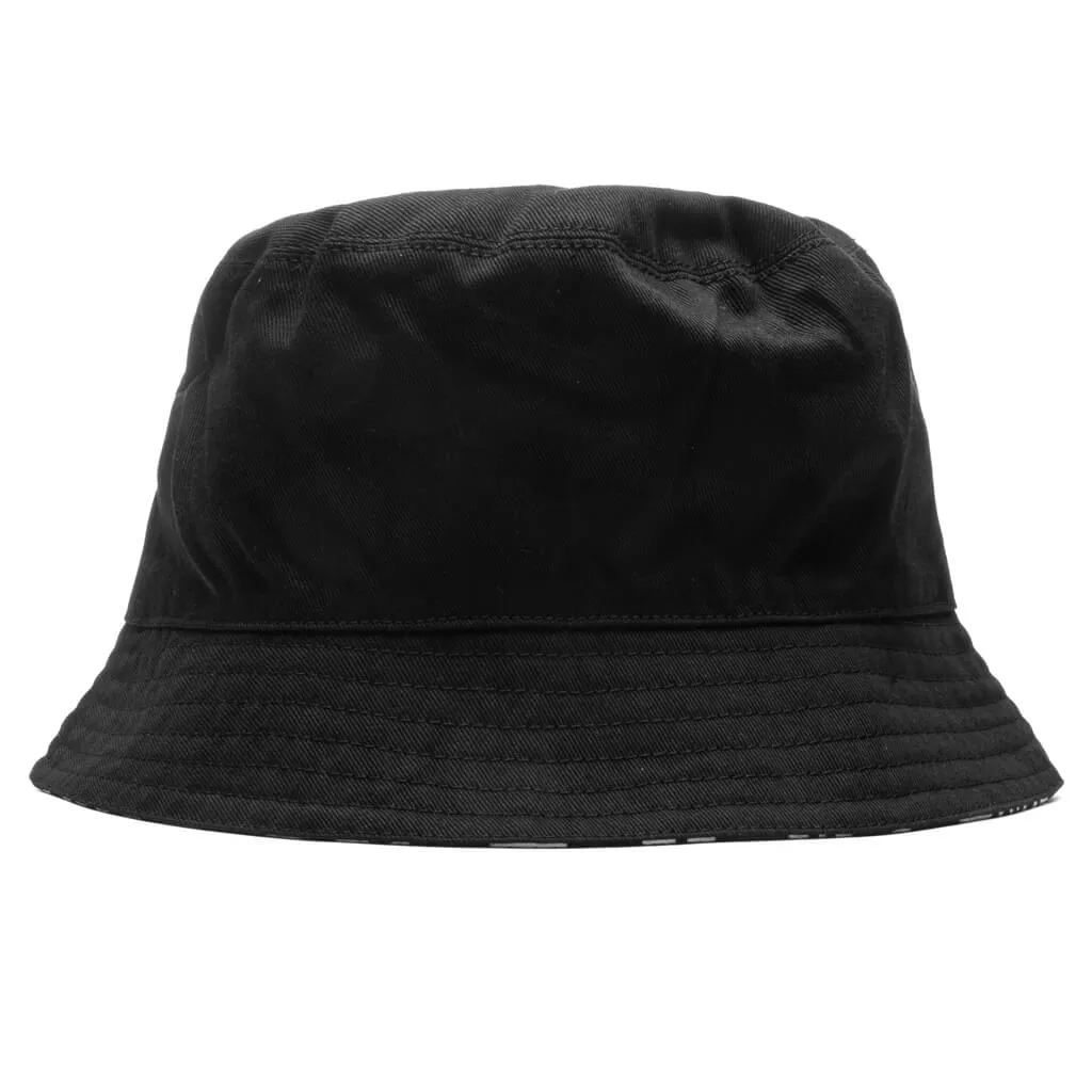 Kids Logo Damier Double Bucket Hat - Black/White