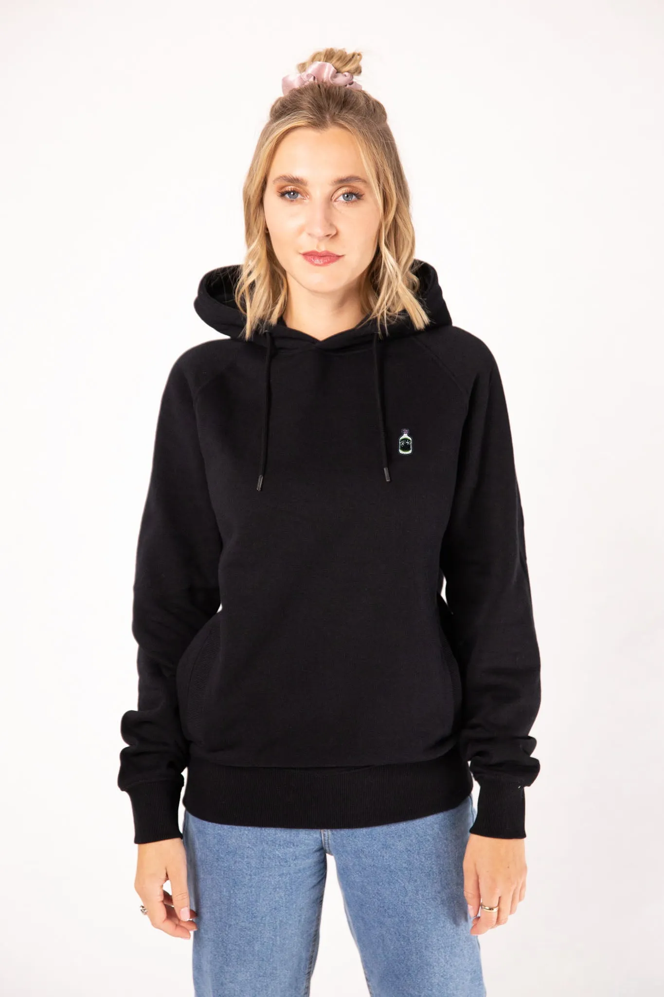 Kleiner Feigling | Bestickter Bio-Baumwoll Frauen Hoodie