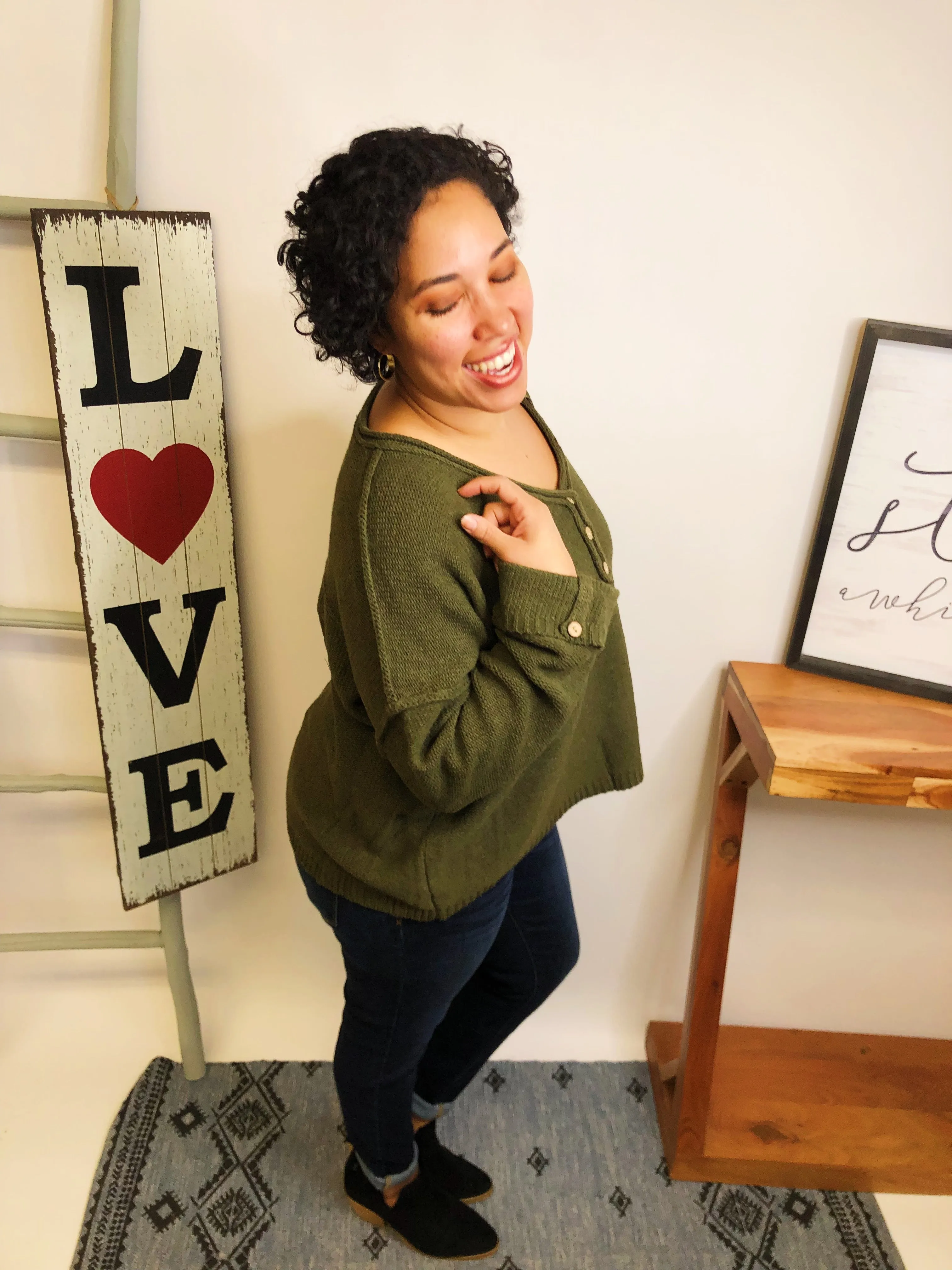 #L623 To Be Loved Sweater (Olive)