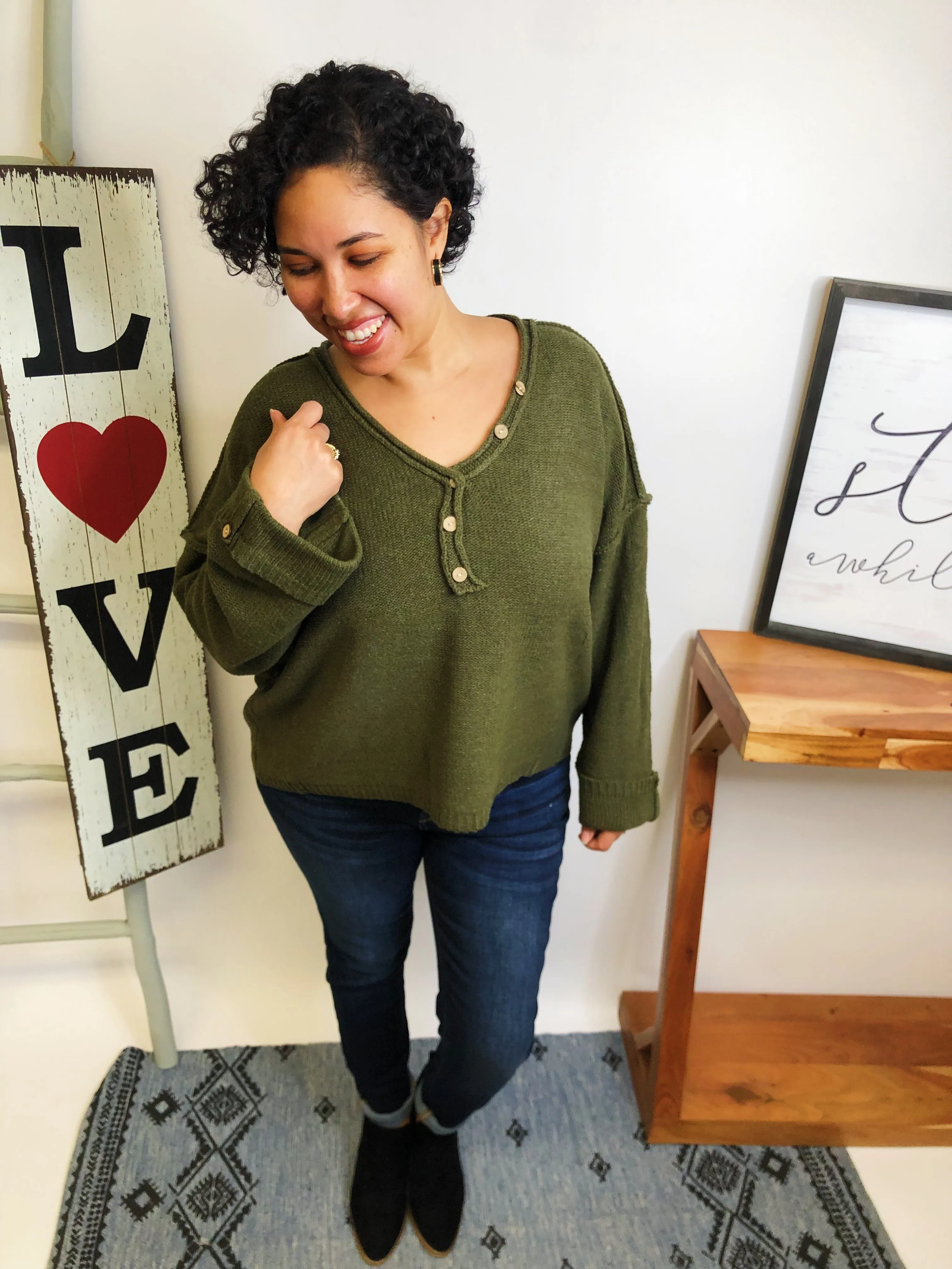 #L623 To Be Loved Sweater (Olive)