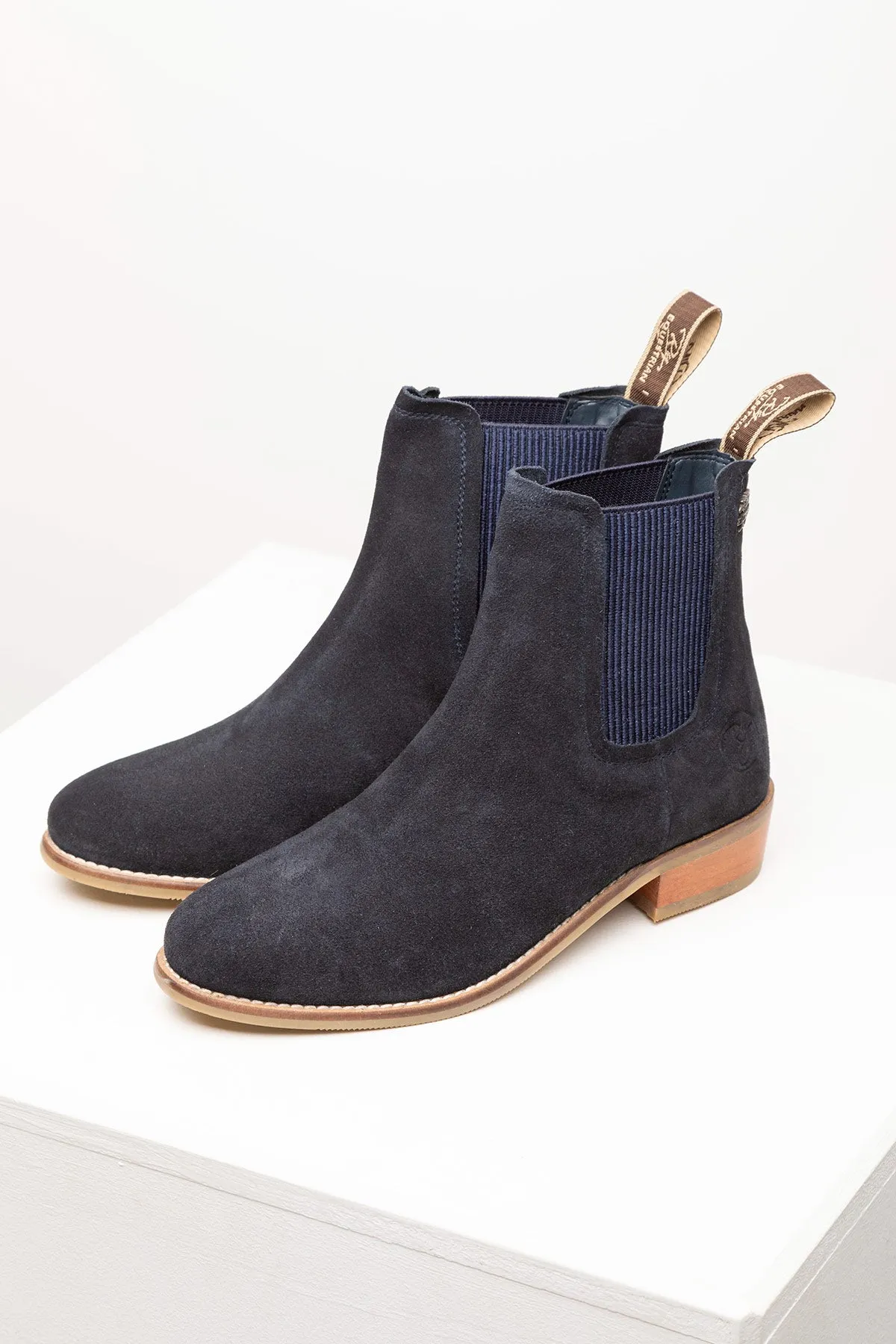 Ladies Heeled Suede Chelsea Boots - Rievaulx