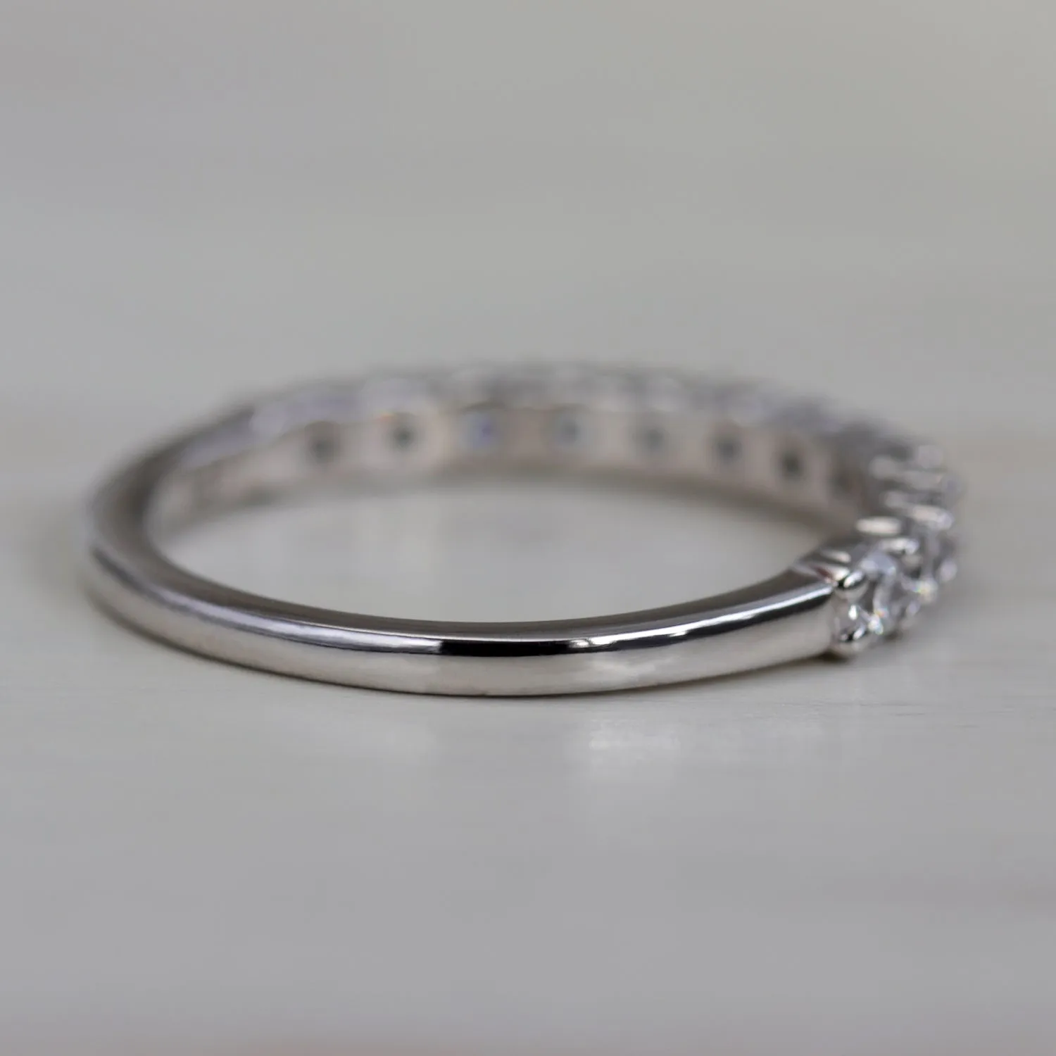 Larger Scalloped Half Eternity Band